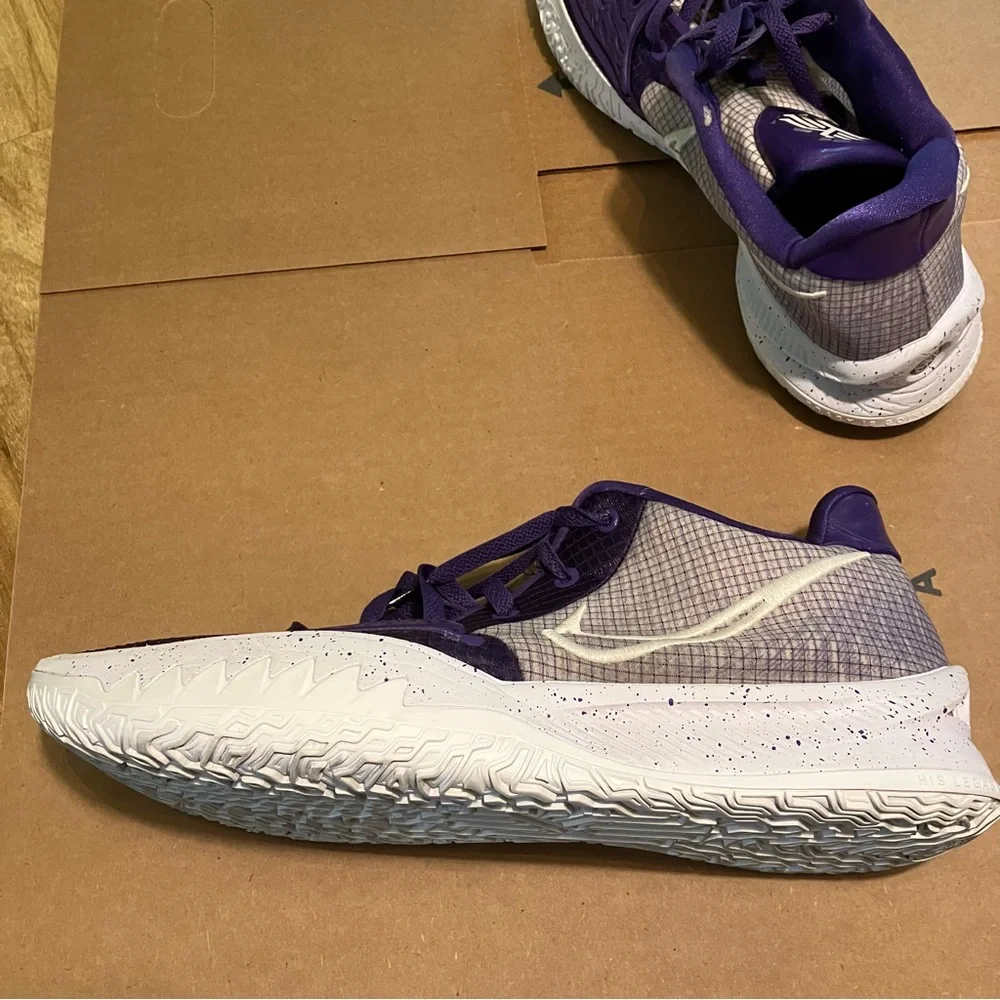 Nike Kyrie Low 4 TB Promo Field Purple/White DM5041-500 Men’s Size 15 No Insole - Picture 6 of 9